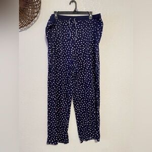 Nautica Blue Aurora Polka Dot Fleece Pajama Bottoms